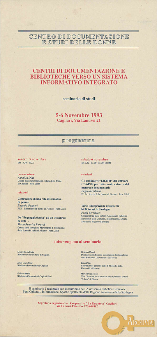 Verso un sistema informativo integrato - 05-06/11/1993